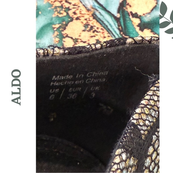 🛍️3/$40 ALDO Black Lace Overlay Pumps  Heels - Size 6 US / 36 EU - Picture 8 of 8